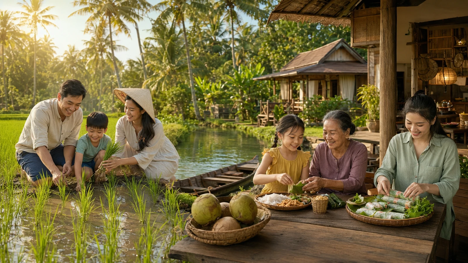 Mekong Rice Paddy & Local Homestead Interactive Tour